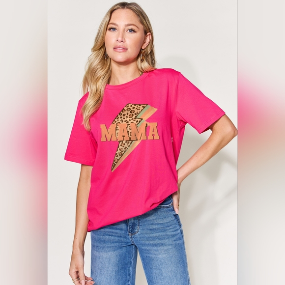 Simply Love Full Size MAMA Round Neck Short Sleeve T-Shirt - Picture 1 of 4
